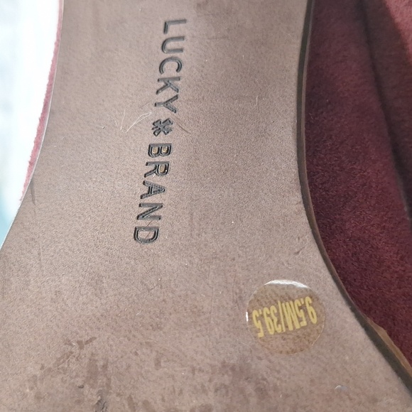 🍀 Lucky Brand suede booties. Maldeev style. Size 9.5. Burgundy. - Picture 5 of 14